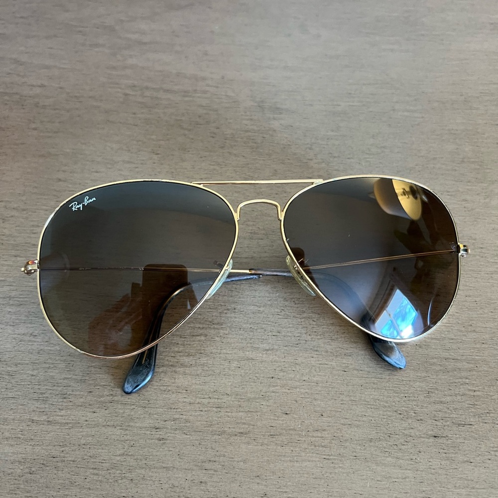 Ray Ban Aviator Classic Large Metal in Gold
